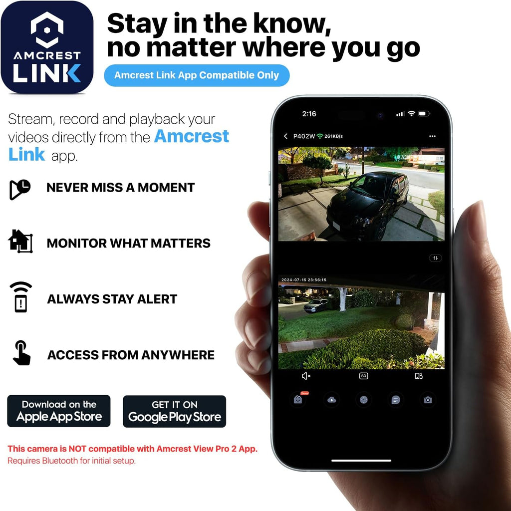 AMLINK 4MP Light Bulb WiFi Security Camera White AL-L411W