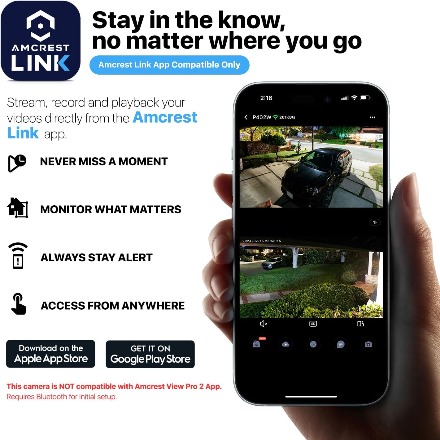 AMLINK 4MP Light Bulb WiFi Security Camera White AL-L411W