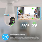 AMLINK 4MP Light Bulb WiFi Security Camera White AL-L411W