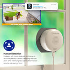 AMLINK 2K Window Camera, 2.4GHz&5GHz WiFi Indoor Camera, AI Human & Motion Detection, Wide Angle 100° FOV, NDAA Compliant, 2-Way Audio, Wired Power, Supports MicroSD Upto 128GB, AL4M-W301W