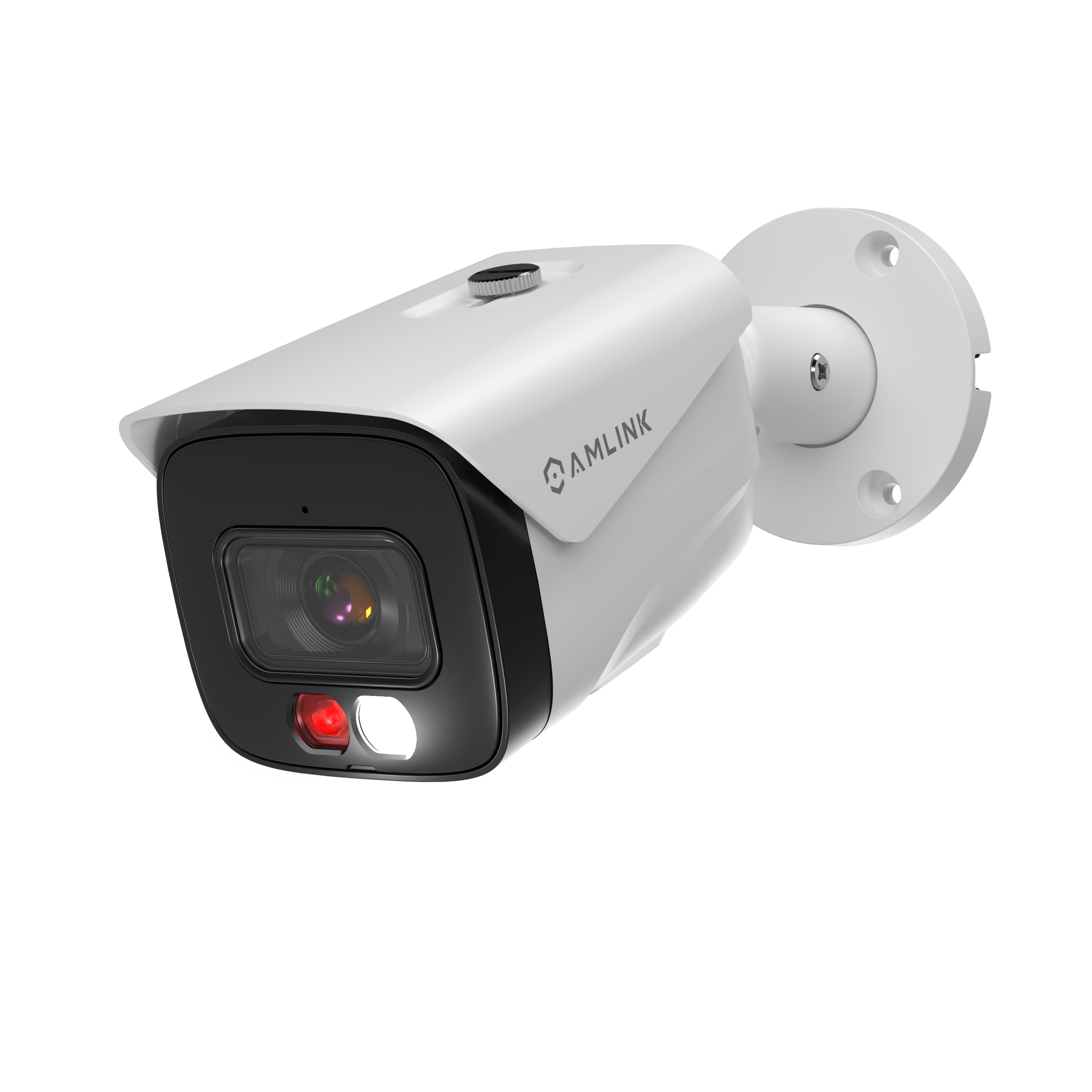 AMLINK 5MP Security AI IP PoE Camera, Night Color 100ft, Human/Vehicle Detection, NDAA Compliant, Indoor Outdoor Surveillance Bullet, 2-Way Audio, Support 256GB MicroSD, Deterrent, 20fps AL5M-B5172EW