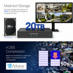 AMLINK 12MP 8CH AI NVR (8-Port PoE), Smart NVR, Human Detection & Vehicle Detection - Supports 8 x 12MP IP Cameras, Supports 1 x 20TB HDD (Not Included) ALN-4108E