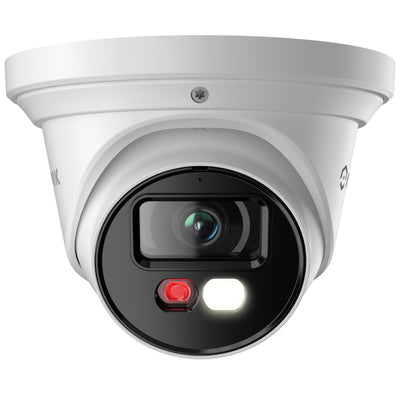 AMLINK 4K/8MP Security AI IP PoE Camera, Night Color 100ft, Human/Vehicle Detection, NDAA Compliant, Indoor Outdoor Surveillance Turret, 2-Way Audio, Support 256GB MicroSD, Deterrent, AL8M-T8198EW