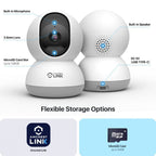 AMLINK 4MP WiFi Security Camera Pan/Tilt 2.4Ghz White AL-P401W